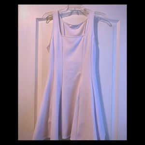 White fit and flare minidress